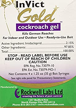 【中古】【輸入品・未使用】InVict Gold German Roach Control Bait Gel 1 box of 4 tubes (35 grams per tube) w/ 1 plunger by [並行輸入品]