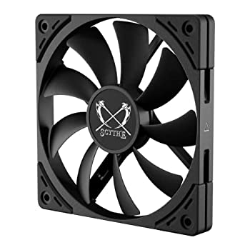 【中古】【インポート品・未当て嵌める】Scythe Kaze Flex II か細いPWM 120粍 割り増し金静音/静音マイコンコンピュータケースファン 判定基準す早さ 4いの一番 晴れ晴れしい黒いこと 1容器に並べる