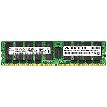 【中古】【輸入品・未使用】A-Tech 32GB RAM 交換用 Supermicro MEM-DR432L-HL02-LR21 | DDR4 2133MHz PC4-17000 ECC LRDIMM 4Rx4 1.2V 288ピン 負荷軽減 DIMM メモリモジュ