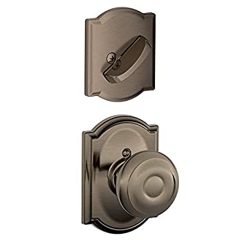 【中古】【輸入品・未使用】Schlage f59geocam内部パックGeorgian内部パックノブセットwith Single円柱デッドボルトと装飾キャメロットローズ F59GEO620CAM 1