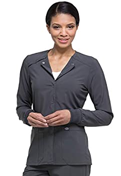 【中古】【輸入品・未使用】Dickies EDS Essentials レディース ウォームアップ スクラブ ジャケット スナップフロント DK305 US サイズ: Medium カラー: グレー|スカイマーケットプラス