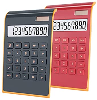 【中古】【輸入品・未使用】オフィス電卓、bestwya 12桁ビジネスハンドヘルドデュアル電源電卓デスクトップオフィスの学生 7.2 x 4.3 x 0.6 (Inch)｜スカイマーケットプラス