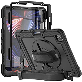 【中古】【輸入品・未使用】iPad Pro12.9 2020 ケース 耐衝撃 ケース ファイル付き ペンホルダー付き