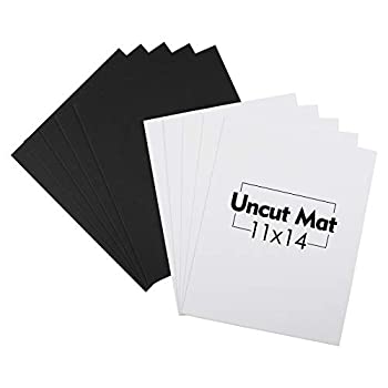【中古】【輸入品・未使用】マットボードセンター 10枚パック ノーカットマットバッキングボード - フルシート - アート プリント 写真 プリントなどに (ホワイト/ブラック|スカイマーケットプラス