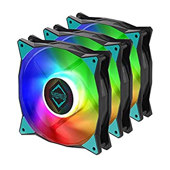 【中古】【インポート品・未当て嵌める】Iceberg サーマル 内燃機関ゲール アドレッサブル RGB 120粍 PWM デュアルボールベアリング ARGB 入れもの気違い (3個容器に並べる) 黒いこと)