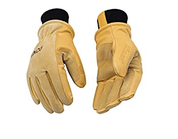 【中古】【輸入品・未使用】Kinco Gloves Pigskin Leather Ski Glove, HeatKeep Thermal Lining, Draylon Thread, Small, Golden (Extra Large)