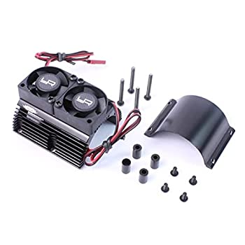 【中古】【輸入品・未使用】Yeah Racing ヒートシンク ツイントルネード高速ファンセット 直径約40.8mmの1:8モーター用 #YA-0261BK