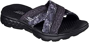 【中古】【輸入品・未使用】Skechers On The Go 400 Tropical Womens Slide Sandals Black 10