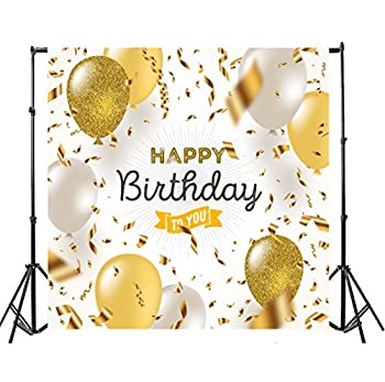 【中古】【輸入品・未使用】Yeele 4?x 4ft Happy誕生日BackdropビニールGolden BallonsリボンStreamers Congratulationお祝い誕生日パーティー写真背景ベビー子供女の子大｜スカイマーケットプラス