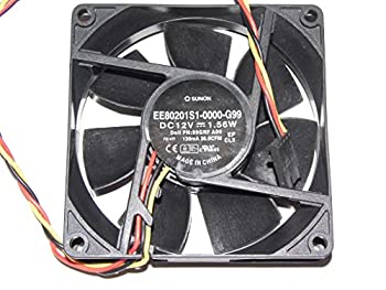 【中古】【インポート品・未当て嵌める】80x80x20粍 EE80201S1-0000-G99 12V 130mA 1.56W 36.0CFM 3線 99GRF OptiPlex 390 790 990 3010 SFF PWM 8糎 入れもの気違い