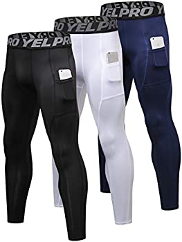 【中古】【輸入品・未使用】Yuerlian メンズ 圧縮パンツ ワークアウト レギンス トレーニング ランニング タイツ アスレチック ベースレイヤー クールドライパンツ ポケット|スカイマーケットプラス