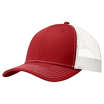 【中古】【インポート品・未当て嵌める】Port Authority メンズ スナップバック トラッカーキャップ (C112), 赤いこと(Flame Red), One Size