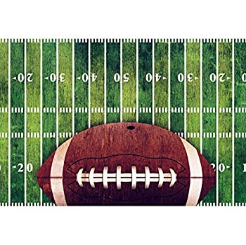 【中古】【輸入品・未使用】Haoyiyi 5x3フィート サッカーバックグラウンド 誕生日背景 フットボールフィールド ゲーム戦略 エンドゾーン タッチダウン 背景 写真 男の子 息
