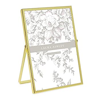 【中古】【輸入品・未使用】Laura Ashley 5x7 ゴールドフラットメタル写真フレーム 縦型 引き出し式イーゼルスタンド テーブル/カウンタースペース/棚/デスク用｜スカイマーケットプラス