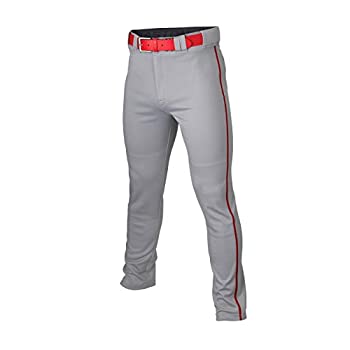 【中古】【インポート品・未当て嵌める】Easton Rival+ パイピングベースボールパンツ、薄墨色/赤いこと、成年者用M