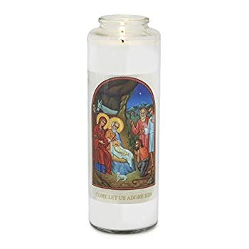 【中古】【輸入品・未使用】Root Candles 7日間献身瞑想ガラスキャンドル クリア - Come Let Us Adore Him｜スカイマーケットプラス