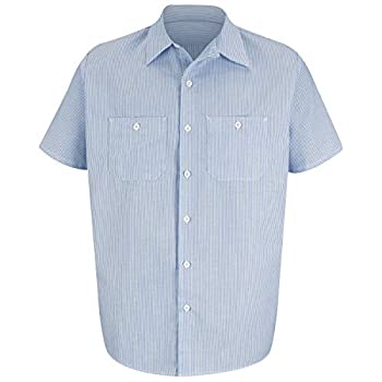 【中古】【輸入品・未使用】Red Kap Men 's Industrialストライプ作業シャツ、ブルー/ホワイトストライプ、ショートスリーブXL｜スカイマーケットプラス 10,231円