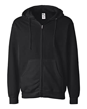 【中古】【輸入品・未使用】Independent Trading Co. メンズ ミッドウェイト フルジップフード付きスウェットシャツ (SS4500Z) US サイズ: Small カラー: ブラック
