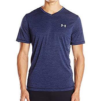 【中古】【輸入品・未使用】（アンダーアーマー）Under Armour メンズ テック VネックTシャツ S ブルー｜スカイマーケットプラス