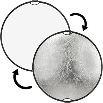 【中古】【輸入品・未使用】Impact円形折りたたみ可能なハンドル付きReflector (32インチ、シルバー/ホワイト)