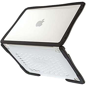 【中古】【輸入品・未使用】UZBL ケース MacBook Air 13インチ 2020 M1 2019 2018年発売 [高耐久] スリムゴム引き保護エッジ 透明ポリカーボネートカバー付き MacBook Air 2