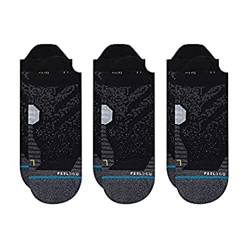 【中古】【インポート品・未当て嵌める】Stance Men\u0027s Run Tab ST 3-Pack Socks (Black, Medium)