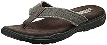 【中古】【インポート品・未当て嵌める】Skechers メンズ Evented Arven 砂浜サンダル, 黒茶, 7 メンズ靴-サンダル-靴