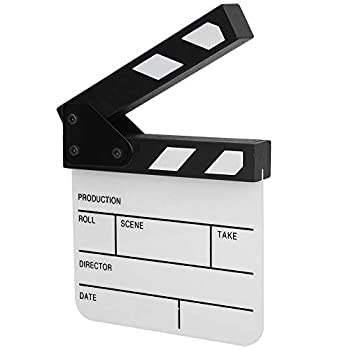 【中古】【輸入品・未使用】ミニムービーフィルムクラップボード 丈夫なアクリルディレクターシーン クラッパーボード 内側にマグネット付き 撮影小道具/広告/自宅用 (ホワ｜スカイマーケットプラス