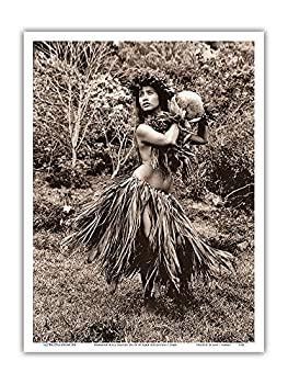 【中古】【輸入品・未使用】ハワイアンフラダンサー IPU IV セピア写真 アラン・ホートン c.1960 アートプリント 9 x 12 in PRTA5105｜スカイマーケットプラス