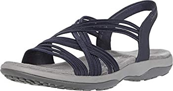 【中古】【輸入品・未使用】Skechers レディース レゲエ スリム シンプル ストレッチ サンダル, ネイビー, 9