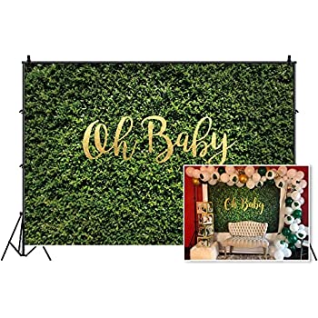 【中古】【輸入品・未使用】Haoyiyi 9 x 6フィート Oh ベビーグリーンリーフバックドロップ 男の子 女の子 ベビーシャワー 写真撮影背景 新生児のお知らせ 妊娠 誕生日パー 10,943円