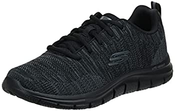 【中古】【輸入品・未使用】Skechers Men's Track Front Runner Lace-up Sneaker Oxford, Black/Black, 8.5 Wide
