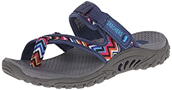 【中古】【輸入品・未使用】Skechers レディース レゲエ-ジグスワッグ フリップフロップ サンダル, ネイビー, 7