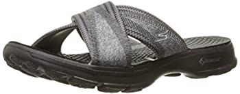 【中古】【輸入品・未使用】SKECHERS Performance Womens Go Walk Mellow Flip Flop,Black,7 M US