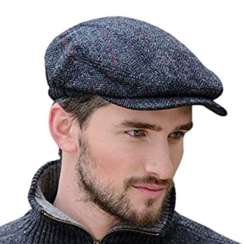 【中古】【インポート品・未当て嵌める】Mucros Weavers メンズ ウールフラットキャップ、言い慣わし的な表現スタイル、エール製 L大きさ 薄墨色