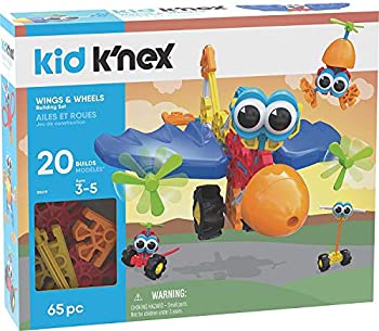 【中古】【輸入品・未使用】K'NEX キッズウィングとホイールビルディングセット 65ピース 対象年齢3歳以上 就学前教育玩具