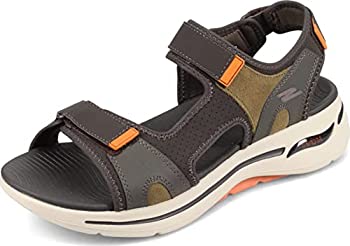 【中古】【輸入品・未使用】Skechers Go Walk Arch Fit Sandal - Mission Olive/Orange 14 D (M)