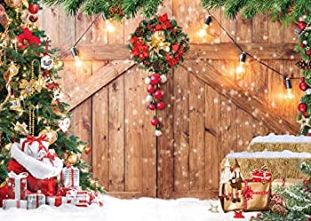 【中古】【輸入品・未使用】LTLYH10 x 8フィート クリスマスバーンドア装飾背景幕 クリスマス背景写真 クリスマスツリー 雪 ギフト 壁 床 パーティー 写真の背景 164 13,609円