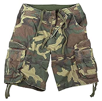 【中古】【輸入品・未使用】(ロスコ)Rothco 米軍ヴィンテージ　6P　ショートカーゴパンツ　ウッドランドカモ XS