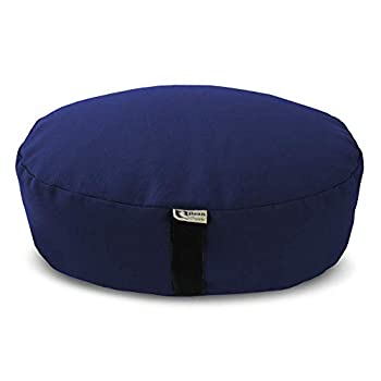 【中古】【輸入品・未使用】(36cm Round, NAVY) - Bean Products Zafu Meditation Cushion - Yoga - Multiple Colours, Sizes and Fabrics - Organic Buckwheat Fill - Made