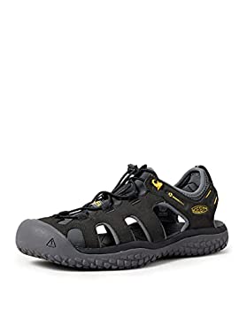 【中古】【インポート品・未当て嵌める】[キーン] 運動競技サンダル SOLR SANDAL メンズ BLACK/GOLD 29.5 珊