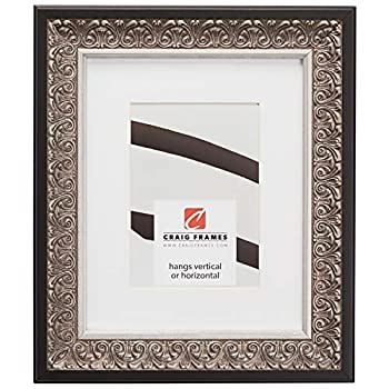 【中古】【輸入品・未使用】Craig Frames Furio 16 x 20インチ 写真用額縁 マット仕上げ 11 x 14インチの写真をディスプレイ用 アンティーク調シルバーとブラック
