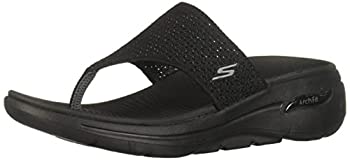 【中古】【輸入品・未使用】Skechers Go Walk Arch Fit Knit 3 Point Sandal Black 7 B (M)｜スカイマーケットプラス