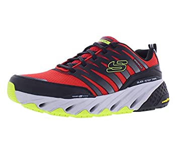 【中古】【インポート品・未当て嵌める】Skechers Men\u0027s Glide Step Trail Lace-up Sneaker Oxfords, Red/Black, 9.5