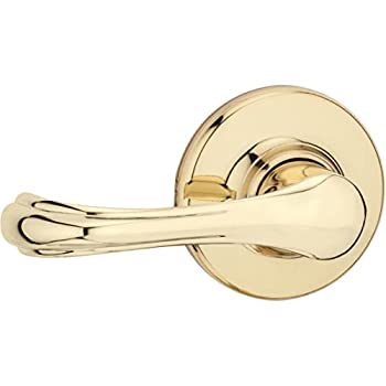 【中古】【輸入品・未使用】(Updated Packaging, Polished Brass) - Kwikset 92001-523 Dorian Hall and Closet Lever in Polished Brass
