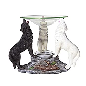 【中古】【輸入品・未使用】Pacific Giftware ノベルティ 3色狼 ウルフパック 香り付き オイルウォーマー ディフューザー 収集価値のある置物