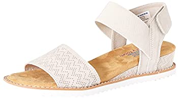 【中古】【輸入品・未使用】Skechers BOBS Women's Desert Kiss Sandal, White, 6.5 M US