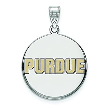 【中古】【輸入品・未使用】Purdue Large ( 3?/ 4インチ)エナメルディスクペンダント( Sterling Sliver )