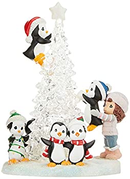 【中古】【インポート品・未当て嵌める】Precious Moments Tree-mendous ペンギンと好いたらしいうしろ帯 LEDともし火付き添い人脂/アクリル繊維卓上ヨーロッパ樅の飾りつけ 171413