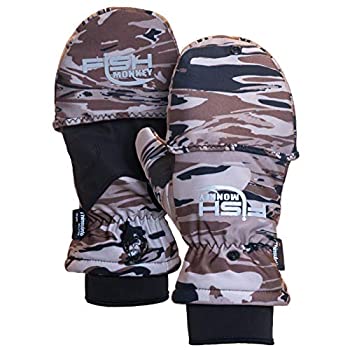【中古】【輸入品・未使用】魚MonkeyプレミアムMitten釣りグローブ???Fall水Camo｜スカイマーケットプラス